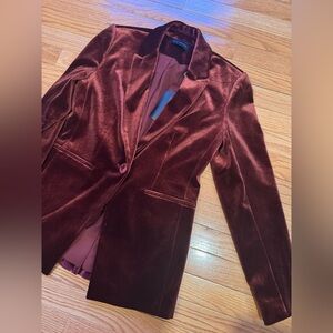 Elie Tahari Velvet Blazer - Bordeaux NWT size XS